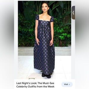 NWT‎ AUTUMN ADEIGBO Size 8 Jade Dress Brocade GRN/PRPL Floral  BEAUTIFUL 😍